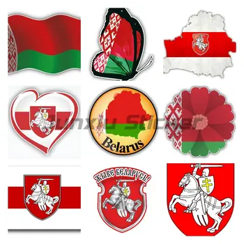 Наклейки на окна с эмблемой национального флага Беларуси Украшают автомобили, комнаты, шкафы, столы, компьютер, наклейку на велосипед