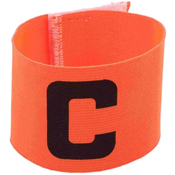 Нарукавная повязка футбольного капитана, регулируемая C-образная повязка футбольного капитана (случайный цвет)