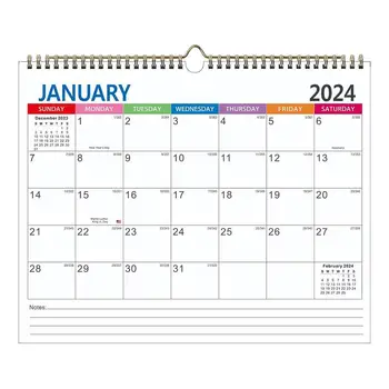 Настольный календарь на 2023-24 годы, эстетичный минималистичный Ежемесячный настольный планировщик из плотной бумаги 14,7 * 11,4 дюйма, годовой календарь с несколькими
