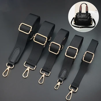 Нейлоновый ремешок для сумок черного цвета, наплечный ремень для сумок, регулируемые сменные ручки для сумок, аксессуары для сумок