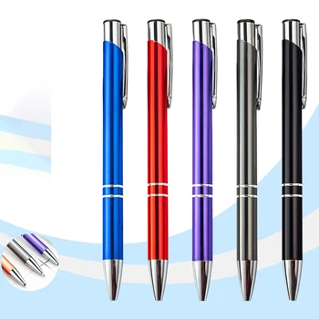 Новая металлическая деловая шариковая ручка, высококачественная ручка для письма в школьном офисе, подарок