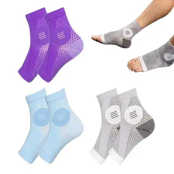 Носки для невропатии, 3 пары компрессионных носков без пальцев, Дышащие удобные носки для лодыжек, рельефные спортивные носки для свода стопы и пятки
