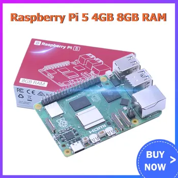 Официальный Оригинальный Raspberry Pi 5 4GB 8GB RAM Плата разработки Корпус Охлаждающий Вентилятор Кулер Опционально