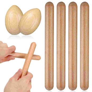 Песочные яйца Деревянные Клавы Музыкальный ударный инструмент Деревянные игрушки Ритм-палочки для начинающих Lummi