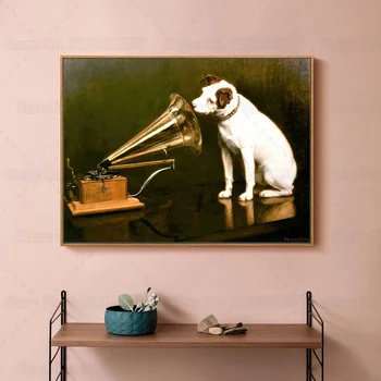 Плакат с голосом хозяина, Ниппер Джек Рассел Терьер, холст, картина Фрэнсиса Барро, принт, настенный художественный декор