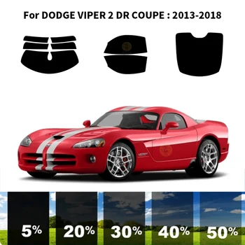 Предварительно нарезанная нанокерамика Комплект для УФ-тонировки автомобильных окон Автомобильная пленка для окон для DODGE VIPER 2 DR COUPE 2013-2018