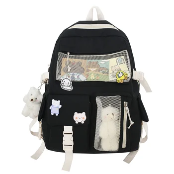 Рюкзак Kawaii, рюкзак милой девушки, водонепроницаемый компьютерный рюкзак для студентов-подростков, мальчиков и девочек