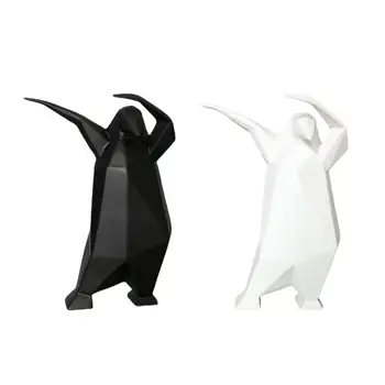 Скульптура пингвина Минималистичная Современная коллекция Статуэток мультяшных животных для шкафов рабочего стола Гостиной домашнего офиса Спальни