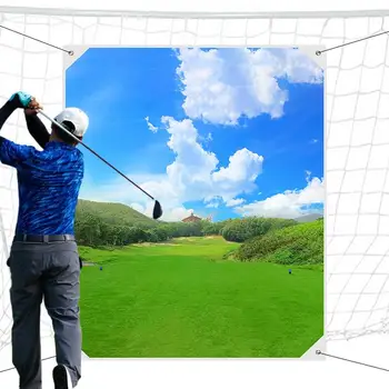Тканевая мишень для гольфа, внутренний экран для тренировок по гольфу, аксессуары для гольфа на открытом воздухе, подходит для школы на заднем дворе, домашнего гольфа на открытом воздухе