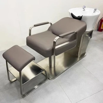 Удобные кресла для шампуня для взрослых, Эргономика душа, роскошный стул, кресла для шампуня, мебель для парикмахерской Massageador, салон красоты MR50SC