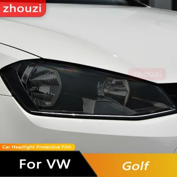 Черная защитная пленка для автомобильных фар, прозрачная наклейка из ТПУ на задний фонарь для Volkswagen VW Golf 7 8 MK7 2012-2019 2020-По 2 шт.