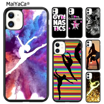 Чехол Для Телефона MaiYaCa gymnastics silhouette Для iPhone 15 SE2020 6 7 8 plus XR XS 11 12 mini 13 14 pro max shell coque