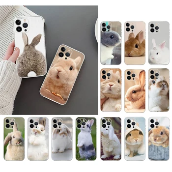 Чехол для телефона для iphone 15 14 13 12 11 Pro Max 12mini 14 Plus Красивый чехол для мобильного телефона Bunny Rabbits Funda