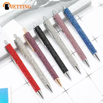 Шариковые ручки Press Metal, бриллиантовая многоцветная подарочная ручка, канцелярские принадлежности для творчества, канцелярские принадлежности для студентов, аксессуары