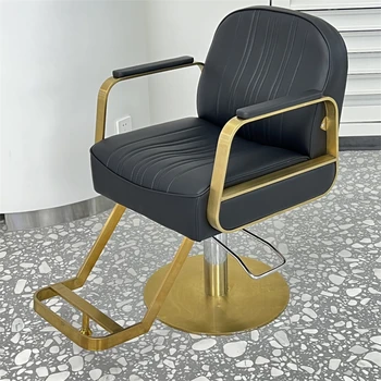 Эстетический Табурет, Парикмахерские кресла для макияжа, Вращающиеся, Откидывающиеся, Косметические Парикмахерские кресла, Металлическая Мебель для салона Sillas De Barberia
