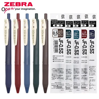 Японская Гелевая ручка ZEBRA + набор для заправки JJ15 Retro SARASA Press Насыщенный Цвет, Плавный Почерк 0,5 мм, Школьные Канцелярские принадлежности для офиса